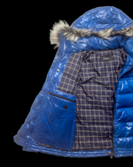 2012 RARE Burberry Black Label Real Fur Jacket - Blue