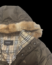 2000’s Burberry Black Label Real Fur Jacket - Brown