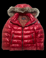2012 RARE Burberry Black Label Real Fur Jacket - Red