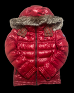 2012 RARE Burberry Black Label Real Fur Jacket - Red