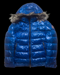2012 RARE Burberry Black Label Real Fur Jacket - Blue