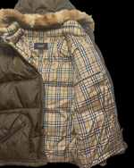 2000’s Burberry Black Label Real Fur Jacket - Brown