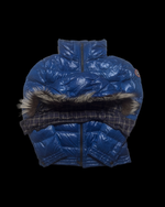 2012 RARE Burberry Black Label Real Fur Jacket - Blue