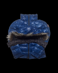 2012 RARE Burberry Black Label Real Fur Jacket - Blue