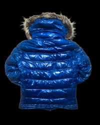 2012 RARE Burberry Black Label Real Fur Jacket - Blue