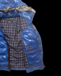 2012 RARE Burberry Black Label Real Fur Jacket - Blue
