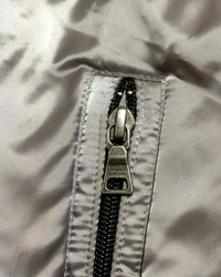 00’s Burberry Black Label Nova Check Real Fur Jacket - Silver Grey