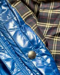 2012 RARE Burberry Black Label Real Fur Jacket - Blue