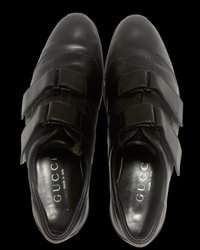 2000's Gucci Black Leather Low-Top Sneakers (Tom Ford Era) - EU 42.5 / UK 8.5