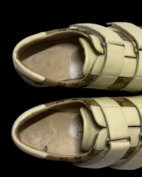 Gucci GG Monogram Leather Sneakers – Beige – UK 7.5 / EU 41.5