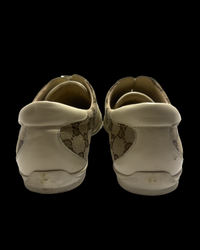 Gucci GG Monogram Leather Sneakers – Beige – UK 7.5 / EU 41.5