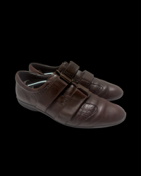 Gucci GG Monogram Leather Sneakers – Chocolate Brown – UK 8 / EU 42