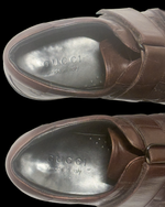 Gucci GG Monogram Leather Sneakers – Chocolate Brown – UK 8 / EU 42