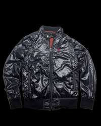 00s Hysteric Glamour Glossy Zip-Up Jacket – Black