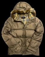2000’s Burberry Black Label Real Fur Jacket - Khaki