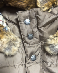 2000’s Burberry Black Label Real Fur Jacket - Khaki