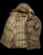 2000’s Burberry Black Label Real Fur Jacket - Khaki