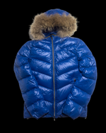 Nicole Club Fur Hood Puffer Jacket - Blue