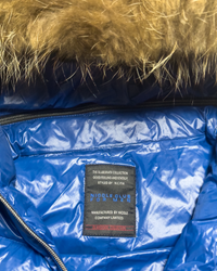 Nicole Club Fur Hood Puffer Jacket - Blue