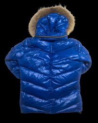 Nicole Club Fur Hood Puffer Jacket - Blue