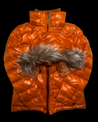 00’s Burberry Black Label 3-Way Down Jacket - Orange