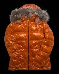 00’s Burberry Black Label 3-Way Down Jacket - Orange