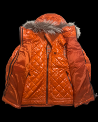 00’s Burberry Black Label 3-Way Down Jacket - Orange