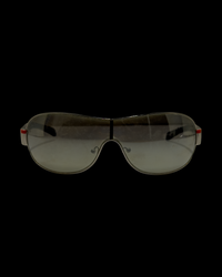 Prada Sport Linea Rossa SPS 54H Shield Sunglasses – Black/Silver