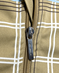Pelle Pelle Plaid Full-Zip Track Jacket – Tan/Khaki