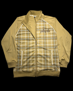 Pelle Pelle Plaid Full-Zip Track Jacket – Tan/Khaki