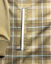 Pelle Pelle Plaid Full-Zip Track Jacket – Tan/Khaki