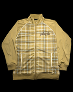 Pelle Pelle Plaid Full-Zip Track Jacket – Tan/Khaki