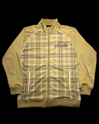 Pelle Pelle Plaid Full-Zip Track Jacket – Tan/Khaki