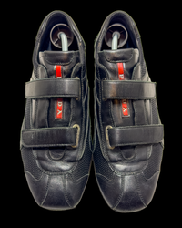 Prada Sport Linea Rossa Double Strap Trainers – Black –  UK 8 / EU 42