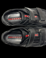 Prada Sport Linea Rossa Double Strap Trainers – Black –  UK 8 / EU 42