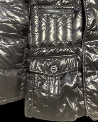 RARE Semantic Design Fur Hood Puffer Jacket - Black